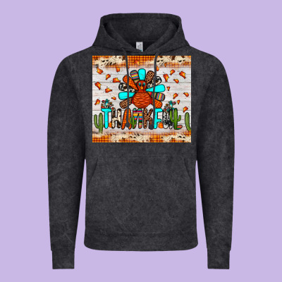 Thankful Turkey Vintage Hoodie Designed By Jahusdesignshop