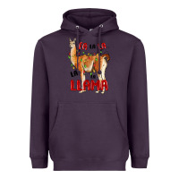 Plum christmas llama Heavyweight Hoodie - LillyAllenDesigns