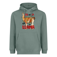 Sage christmas llama Heavyweight Hoodie - LillyAllenDesigns