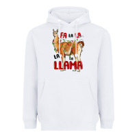 White christmas llama Heavyweight Hoodie - LillyAllenDesigns