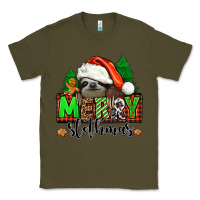 Army Green merry slothmas Classic Tee - Jasminsmagicworld