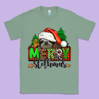 Merry Slothmas Classic Tee Designed By Jasminsmagicworld