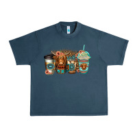 Midnight Navy serape floral longhaired cow coffee cups Urban Heavy Tee - Jasminsmagicworld