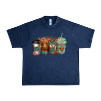 Navy serape floral longhaired cow coffee cups Urban Heavy Tee - Jasminsmagicworld