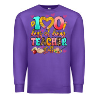 Purple 100 days of doing teacher stuff Premium Sweatshirt - Artiststas