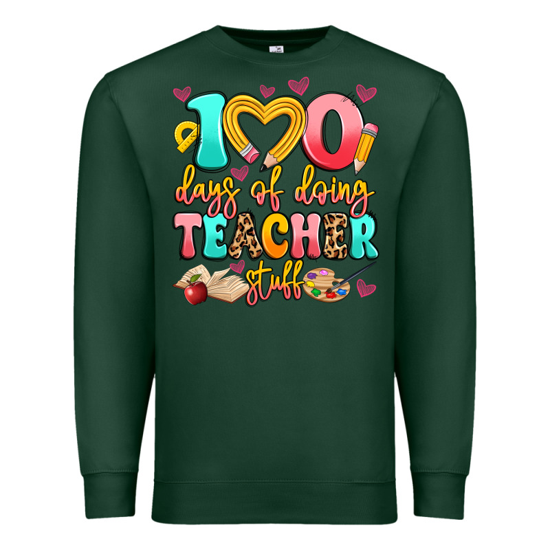 100 Days Of Doing Teacher Stuff Premium Sweatshirt by Artiststas | Teevron