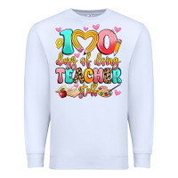 White 100 days of doing teacher stuff Premium Sweatshirt - Artiststas
