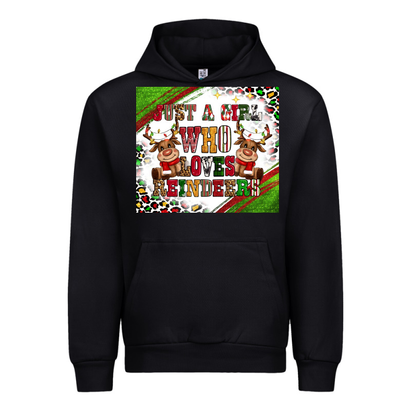 Just A Girl Who Loves Reindeer Urban Hoodie by CowGirlArtShop | Teevron