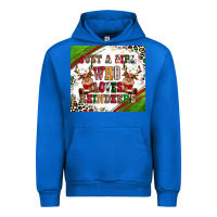 Cobalt just a girl who loves reindeer Urban Hoodie - CowGirlArtShop