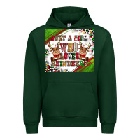 Forest Green just a girl who loves reindeer Urban Hoodie - CowGirlArtShop
