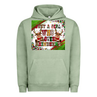 Pigment Oil Green just a girl who loves reindeer Urban Hoodie - CowGirlArtShop