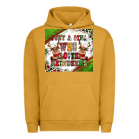 Pigment Peanut Butter just a girl who loves reindeer Urban Hoodie - CowGirlArtShop