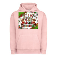 Pigment Salmon just a girl who loves reindeer Urban Hoodie - CowGirlArtShop