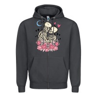 Smoke the lovers skeletons Zipper Hoodie - MaliasSmallBusiness