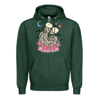 Sports Green the lovers skeletons Zipper Hoodie - MaliasSmallBusiness