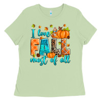 Matcha I love Fall most of all Ladies Tee - RanaPortraitStore