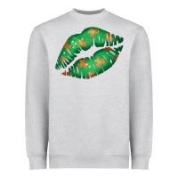 Heather Grey St. Patrick's Day Lip Heavyweight Sweatshirt - Jasminsmagicworld
