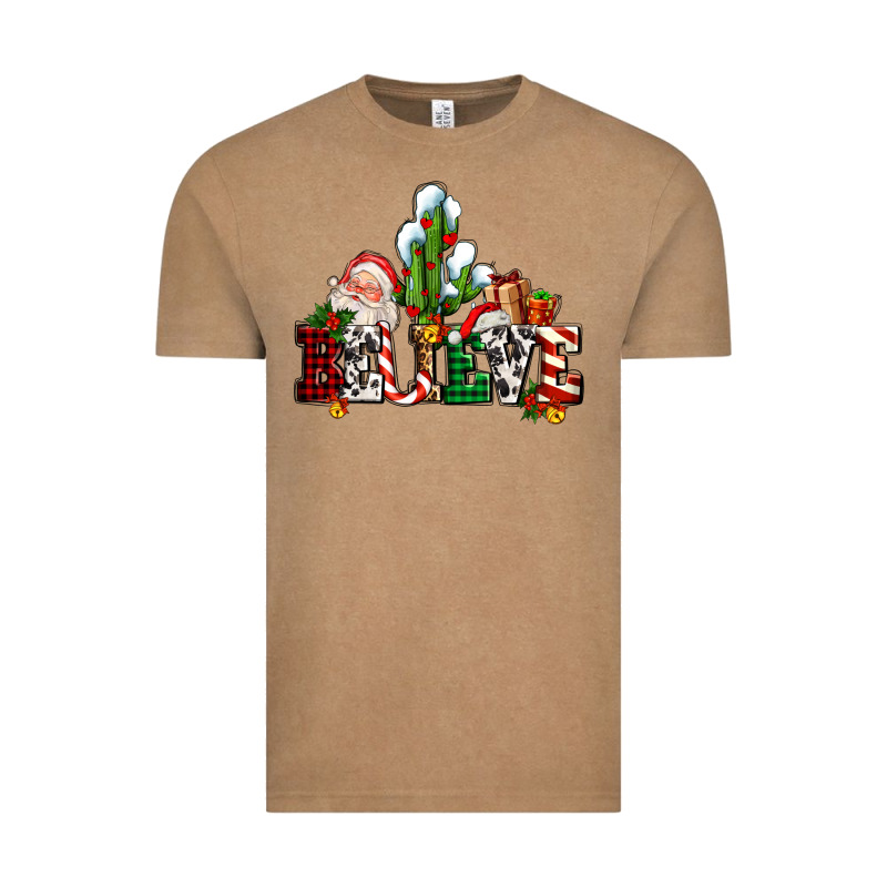 Believe Christmas And Santa Vintage Tee by AdoDesignShop | Teevron