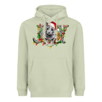Matcha Russian Blue Cat Joy Heavyweight Hoodie - LillyAllenDesigns