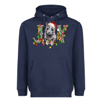Navy Russian Blue Cat Joy Heavyweight Hoodie - LillyAllenDesigns