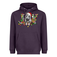 Plum Russian Blue Cat Joy Heavyweight Hoodie - LillyAllenDesigns