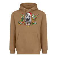 Toasted Coconut Russian Blue Cat Joy Heavyweight Hoodie - LillyAllenDesigns