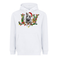 White Russian Blue Cat Joy Heavyweight Hoodie - LillyAllenDesigns