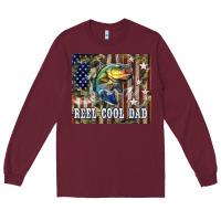 Burgundy Western Reel Cool Dad Bass Long Sleeve Tee - LillyAllenDesigns