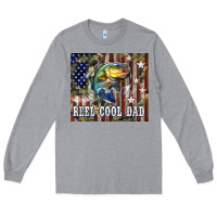 Heather Grey Western Reel Cool Dad Bass Long Sleeve Tee - LillyAllenDesigns