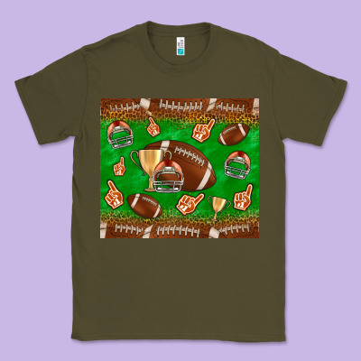 Football Leopard Classic Tee Designed By Nancycooperartshop