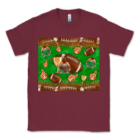 Burgundy football leopard Classic Tee - NancyCooperArtShop