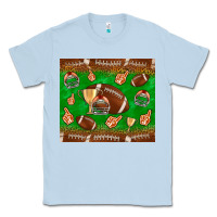 Dusty Blue football leopard Classic Tee - NancyCooperArtShop