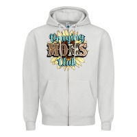 Dove Grey praying moms club Zipper Hoodie - NancyCooperArtShop