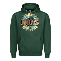 Sports Green praying moms club Zipper Hoodie - NancyCooperArtShop