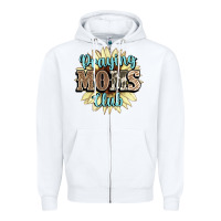 White praying moms club Zipper Hoodie - NancyCooperArtShop