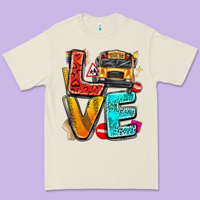 Love School Bus Premium Tee Designed By Texasbilliewilder