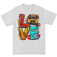 Dove Grey love school bus Premium Tee - texasbilliewilder