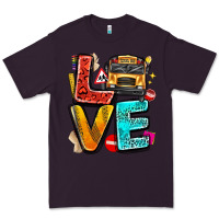Plum love school bus Premium Tee - texasbilliewilder