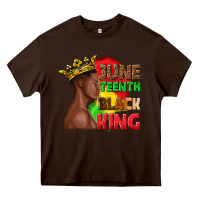Chocolate Brown juneteenth black king Heavy Core Tee - texasbilliewilder