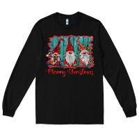 Black merry christmas gnomes Long Sleeve Tee - BarkalooDesign