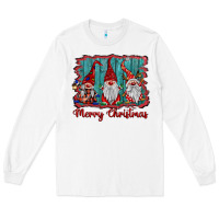 White merry christmas gnomes Long Sleeve Tee - BarkalooDesign