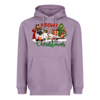 Lavender siamese cat meowy christmas Heavyweight Hoodie - LillyAllenDesigns