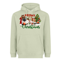Matcha siamese cat meowy christmas Heavyweight Hoodie - LillyAllenDesigns