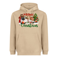 Siamese Cat Meowy Christmas Heavyweight Hoodie | Teevron