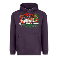 Plum siamese cat meowy christmas Heavyweight Hoodie - LillyAllenDesigns