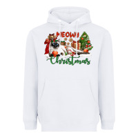 White siamese cat meowy christmas Heavyweight Hoodie - LillyAllenDesigns