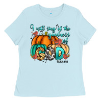 Baby Blue I will sing of the goodness of God Psalm 89:1 Ladies Tee - RanaPortraitStore