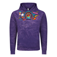 Cloud Purple teacher life rainbow frosted Vintage Hoodie - JahusDesignShop