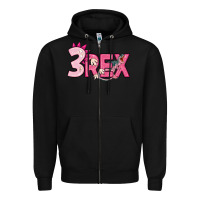 Black pink three rex Zipper Hoodie - MaliasSmallBusiness