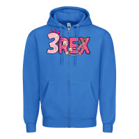 True Royal pink three rex Zipper Hoodie - MaliasSmallBusiness